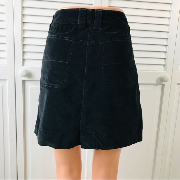 ATHLETA Black Washed Velvet Skirt Size 6 - Picture 5 of 7